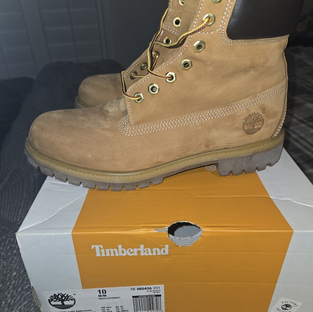 Men's Timberland Premium 6" Waterproof Boot Wheat size 10 - Picture 3 of 10
